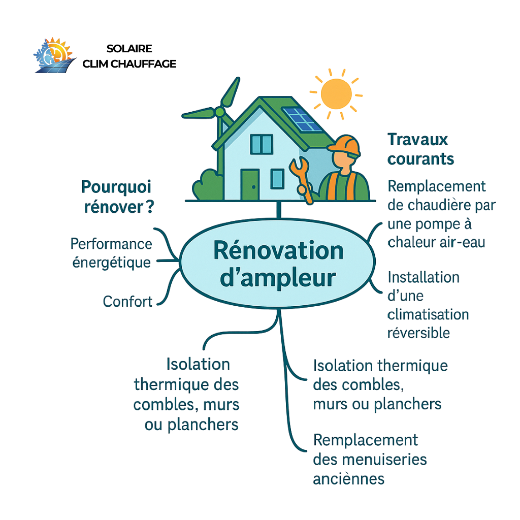 Pourquoi faire une rénovation d'ampleur ? Une meilleure performance énergétique, confort et isolation thermique.