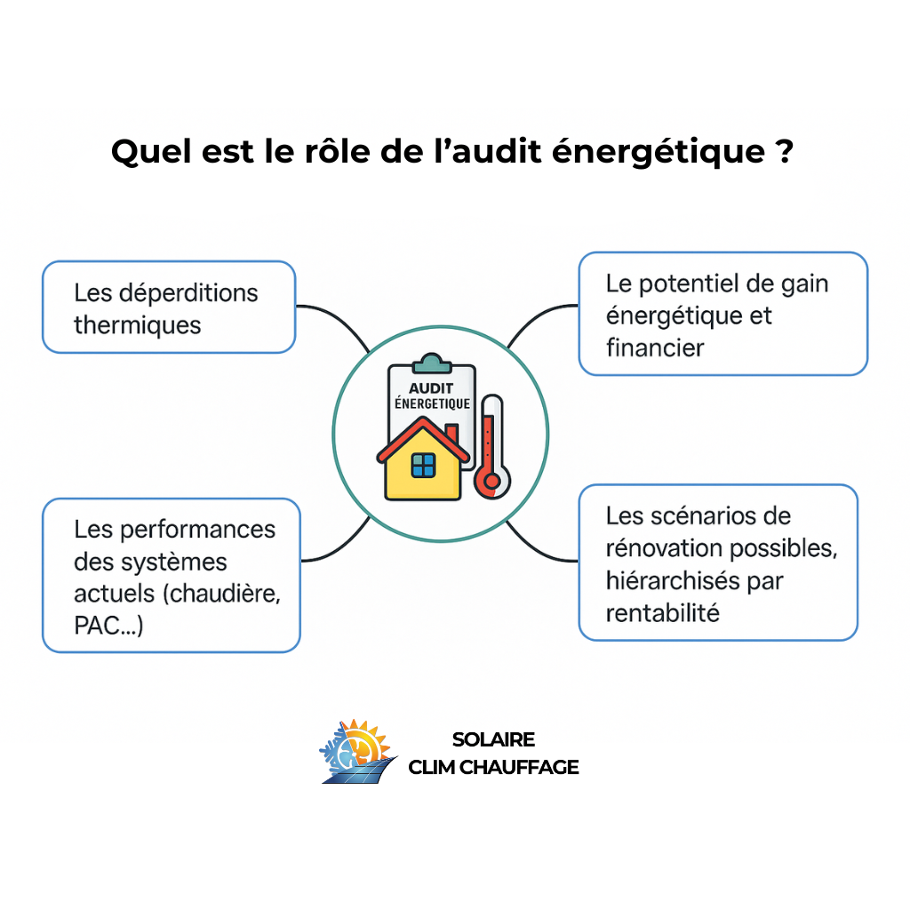 Quel est le rôle de l'audit énergétique ? Analyse de la déperdition thermique, du potentiel gain énergétique et financier et des performances des systèmes actuels.